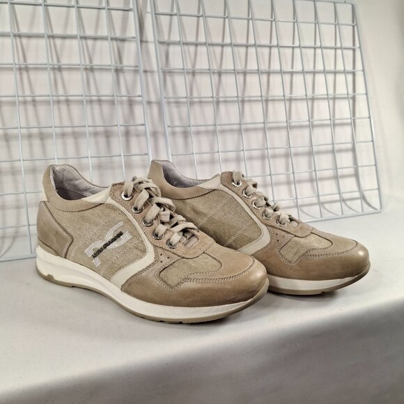 Nero Giardini Italian Fashion Sneakers Women  Sz38(7.5) Gold Sparkle MSRP $240 - Picture 6 of 16